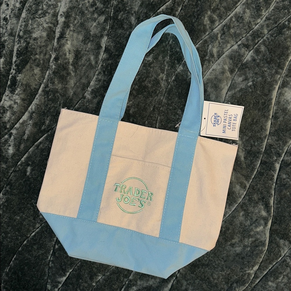 Trader Joe’s Mini Canvas Tote Blue 🦋🩵